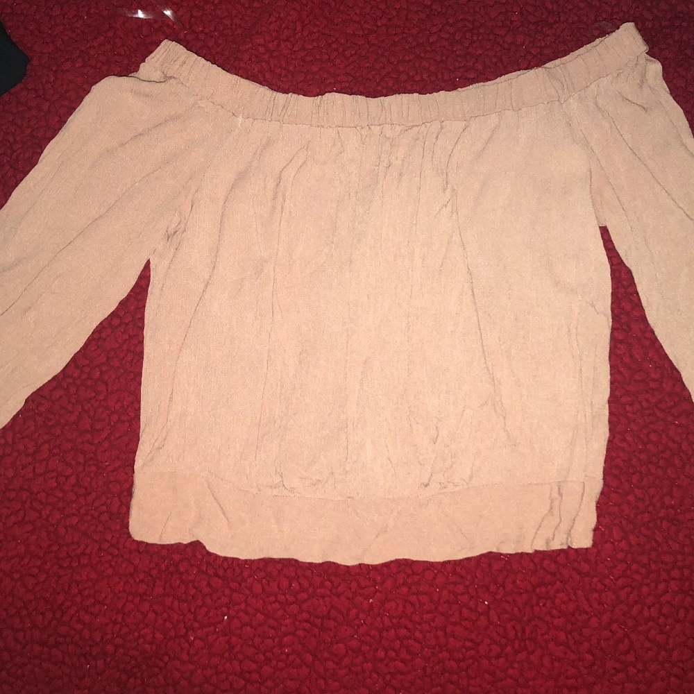 Charlotte Russe Pink Off-the-shoulder Top